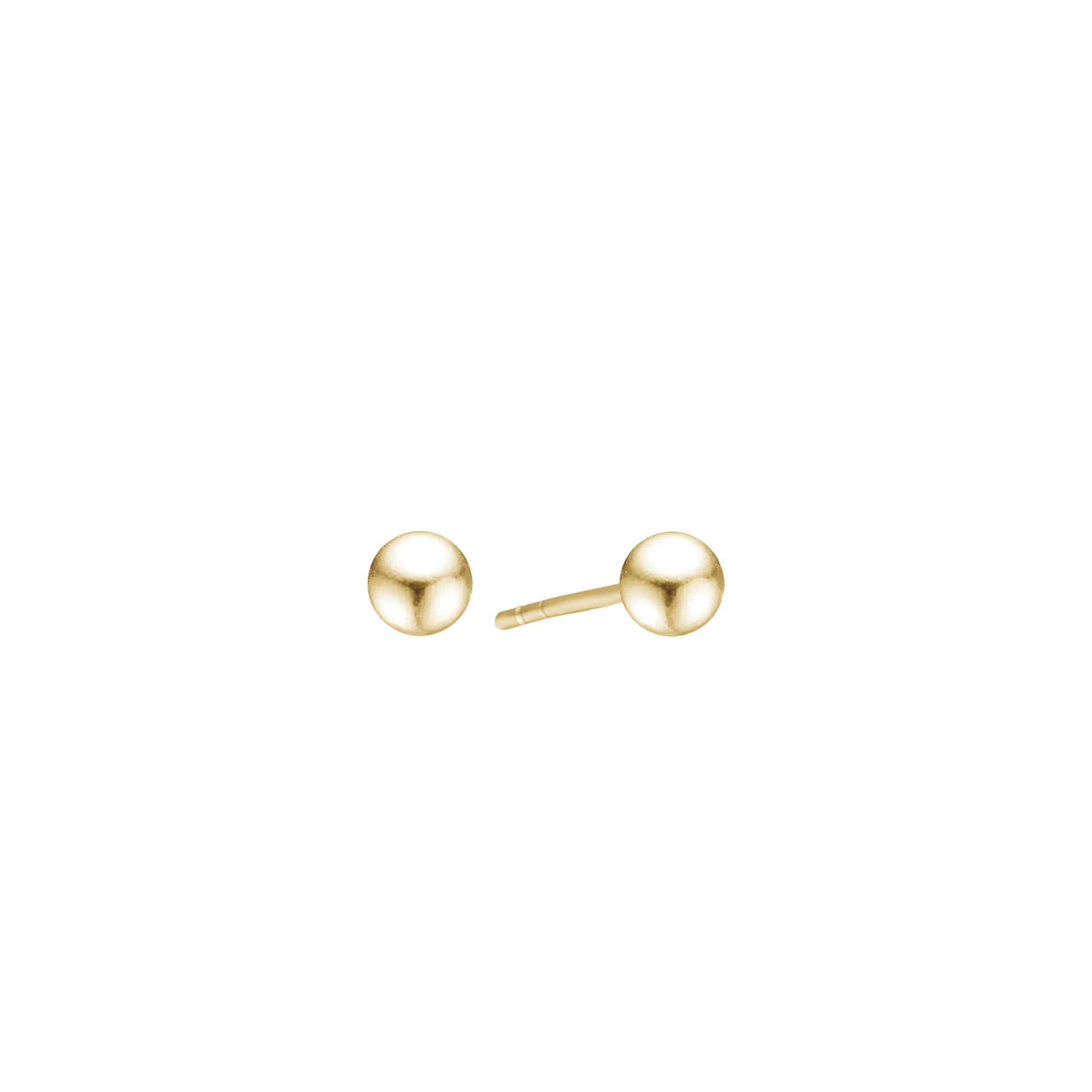 14KT ØRESTIK 6MM KUGLE