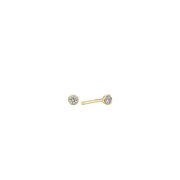 14KT ØRESTIK M/SY.ZIRCONIA 2,8MM