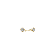 14KT ØRESTIK M/SY.ZIRCONIA 4,5MM