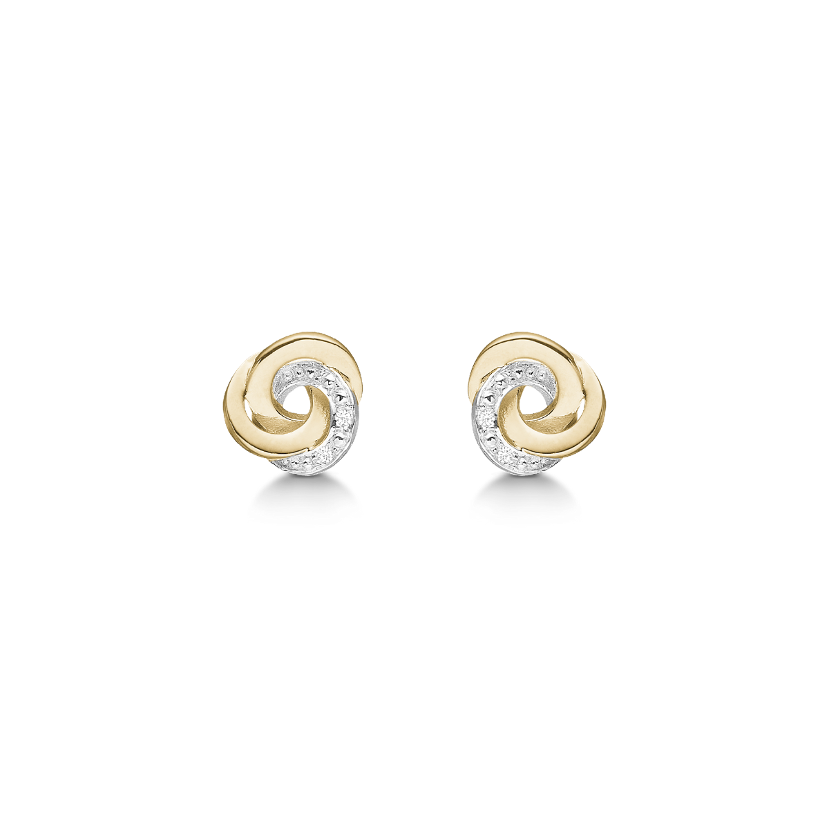 14KT ØRESTIK DIAM.4X0,0033CT WSI