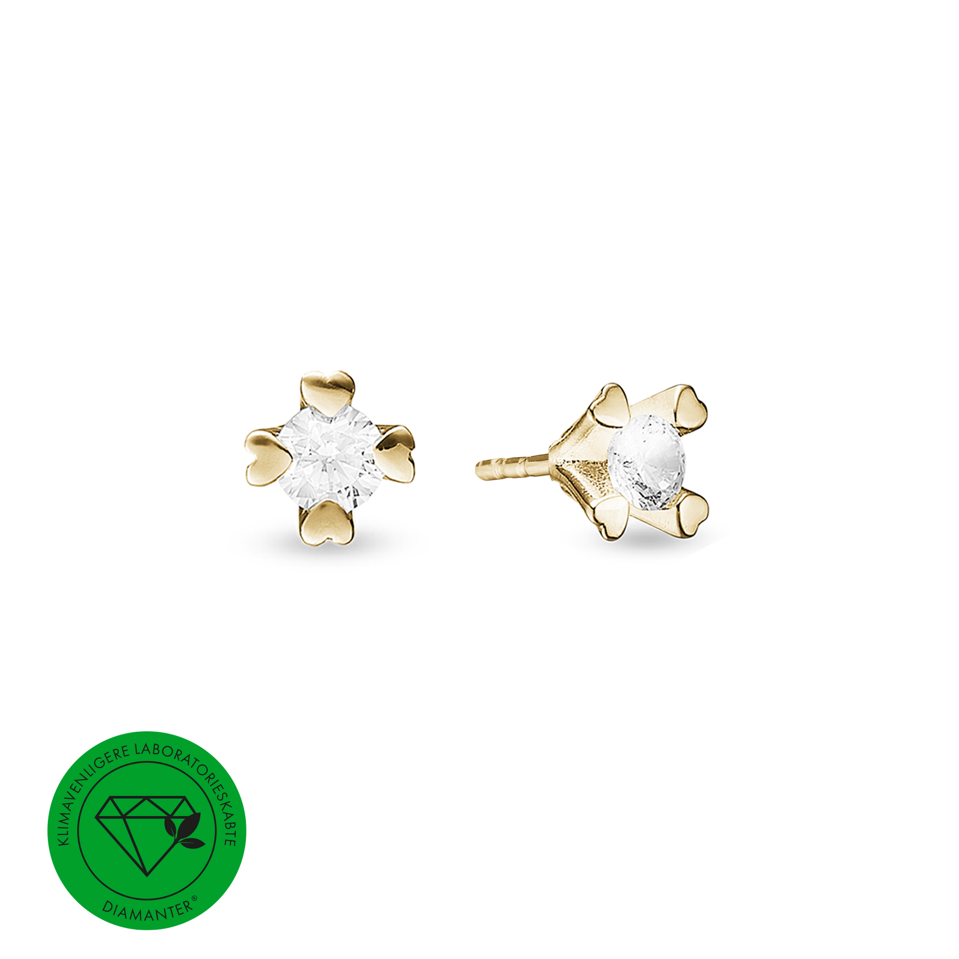 MARY Ørestik 14K LG DIAMANT 2x1,00CT 