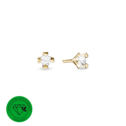 MARY Ørestik 14K LG DIAMANT 2x0,25CT 