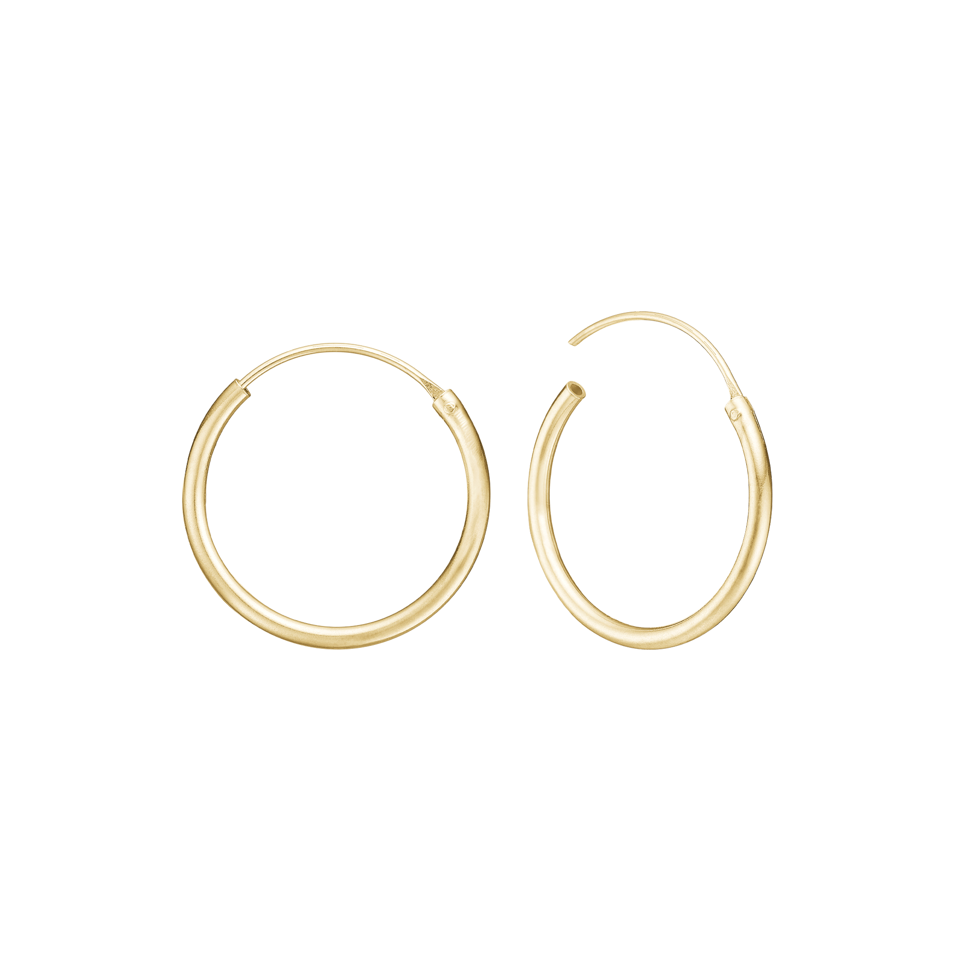 14KT CREOL 19MM, TRÅD 1,4MM M/VIPPELÅS