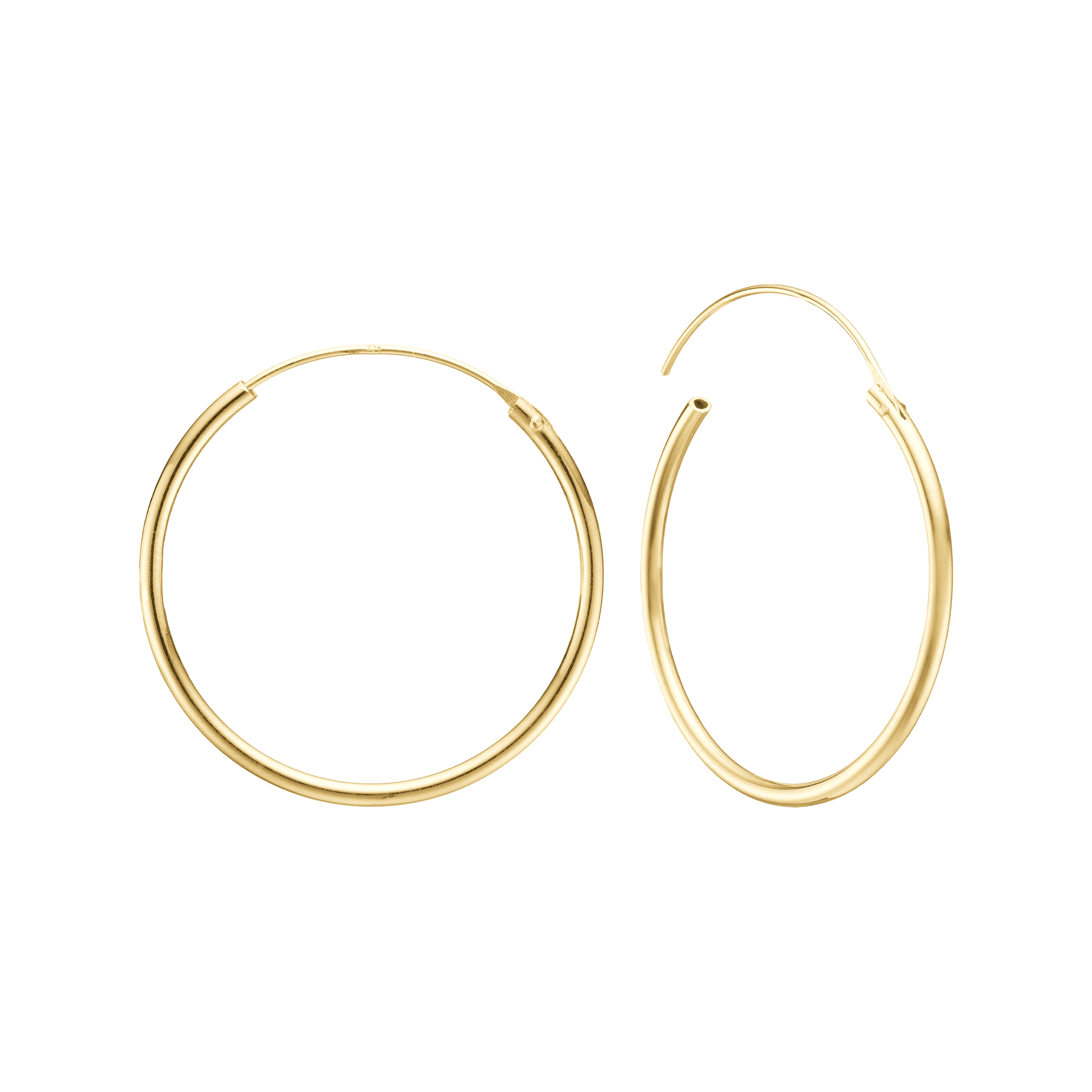 14KT CREOL 24,5MM,TRÅD 1,4MM M/VIPPELÅS