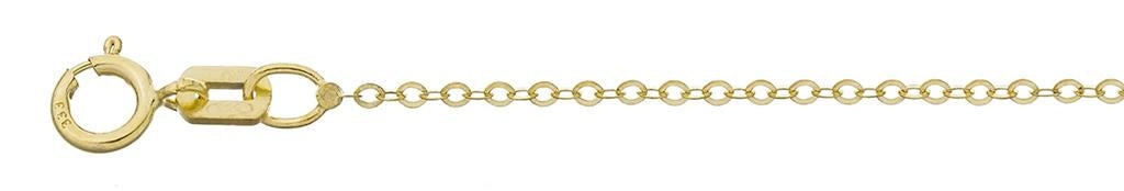 Halskæde i 14 karat guld, anker 1,10 mm