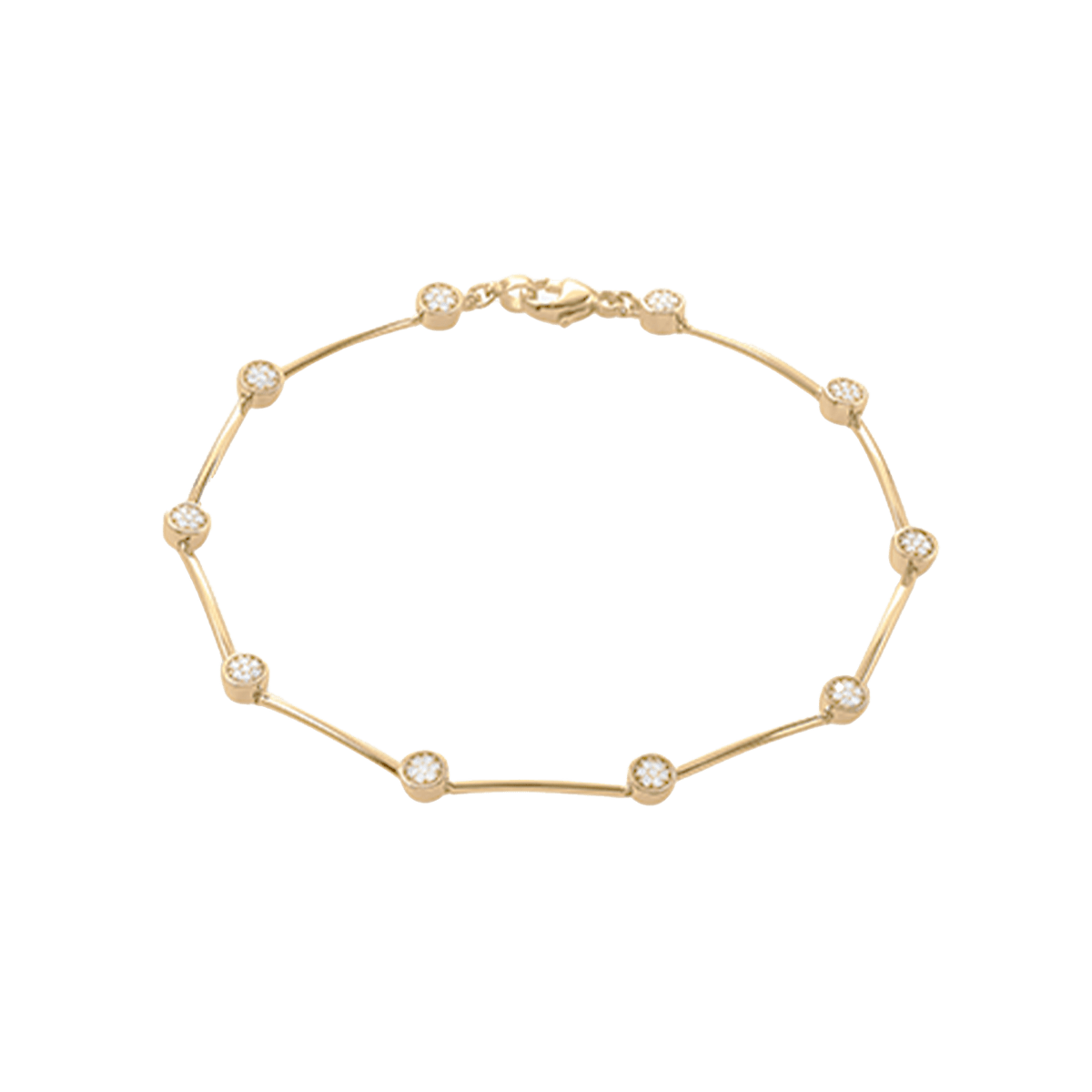 14Kt Armbånd Diam.70X0,00214Ctwsi 19Cm - Urma.dk