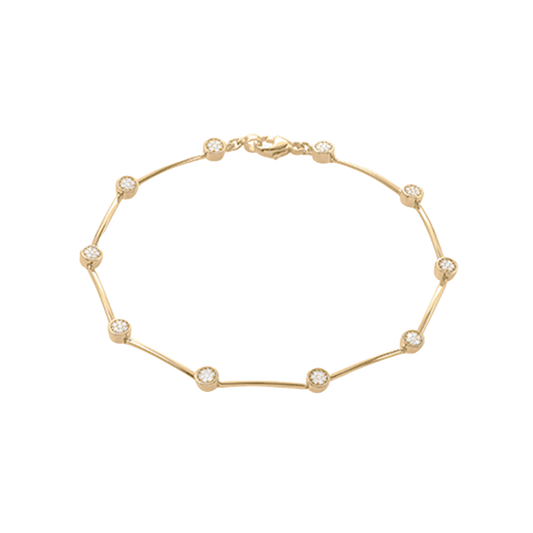 14Kt Armbånd Diam.70X0,00214Ctwsi 19Cm - Urma.dk