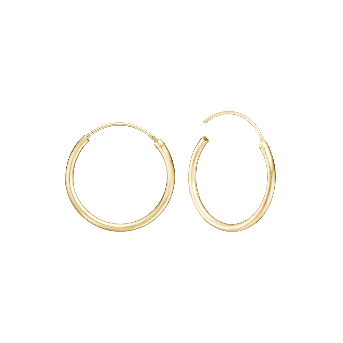 14KT CREOL 19MM, TRÅD 1,4MM M/VIPPELÅS
