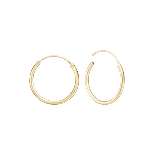 14KT CREOL 19MM, TRÅD 1,4MM M/VIPPELÅS