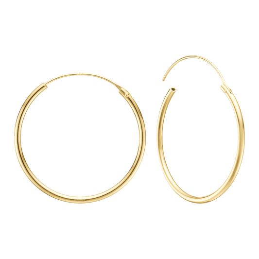 14KT CREOL 30MM, TRÅD 1,4MM M/VIPPELÅS