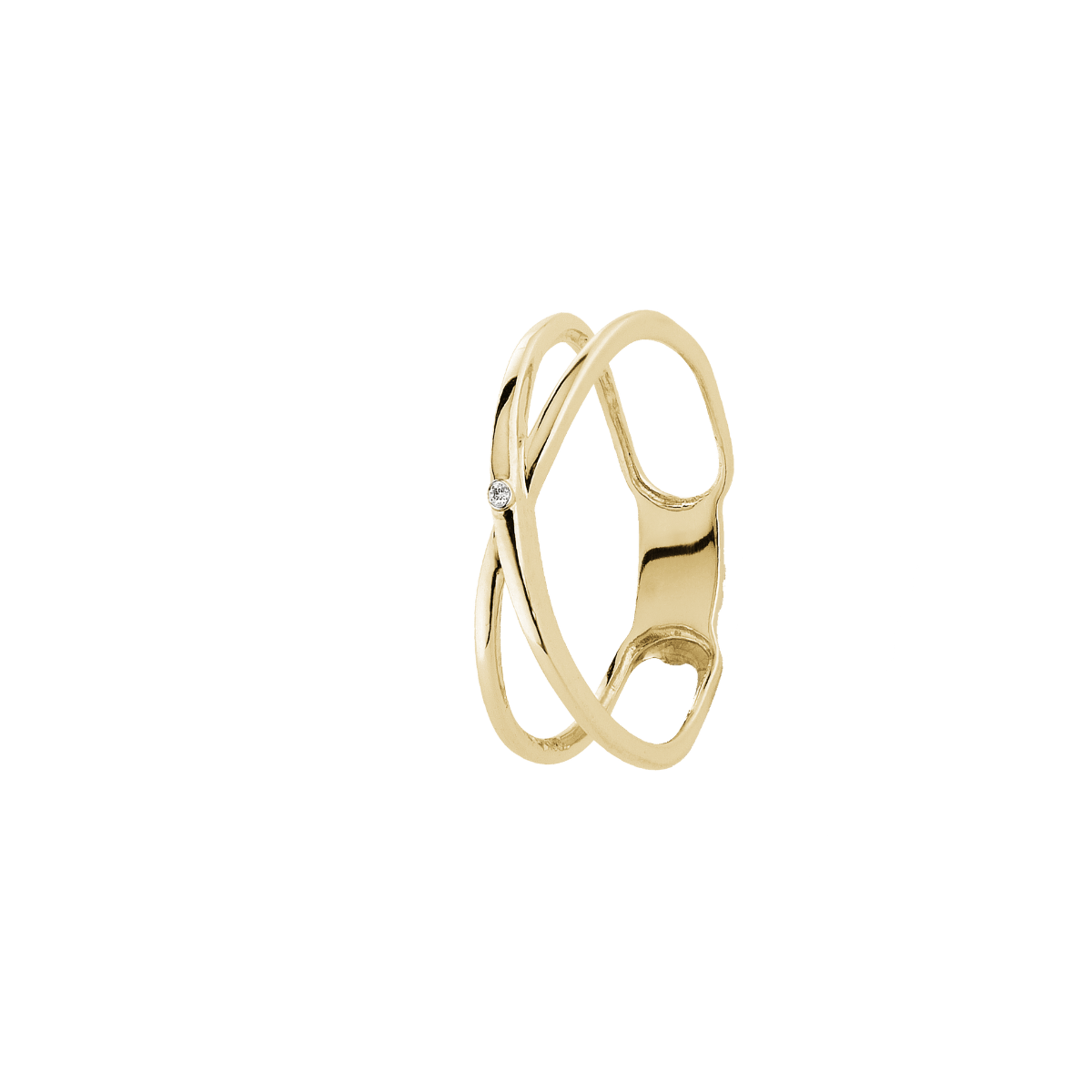 14KT D.RING DIAM.1X0,004CTWPI - Urma.dk