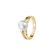 14KT D.RING M/FERSKVANDSPERLE