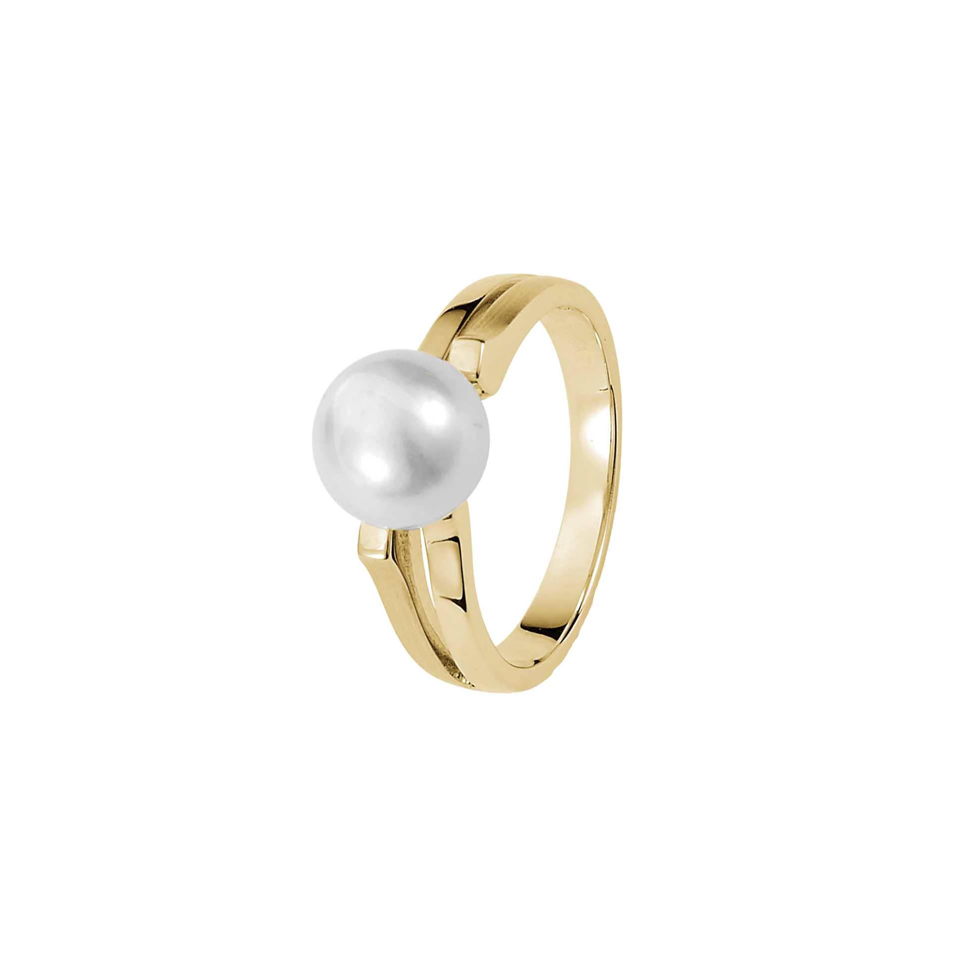 14KT D.RING M/FERSKVANDSPERLE