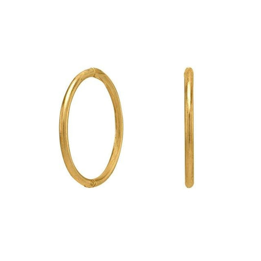 14kt. Guld creol 12mm dia. 1mm tråd - Urma.dk