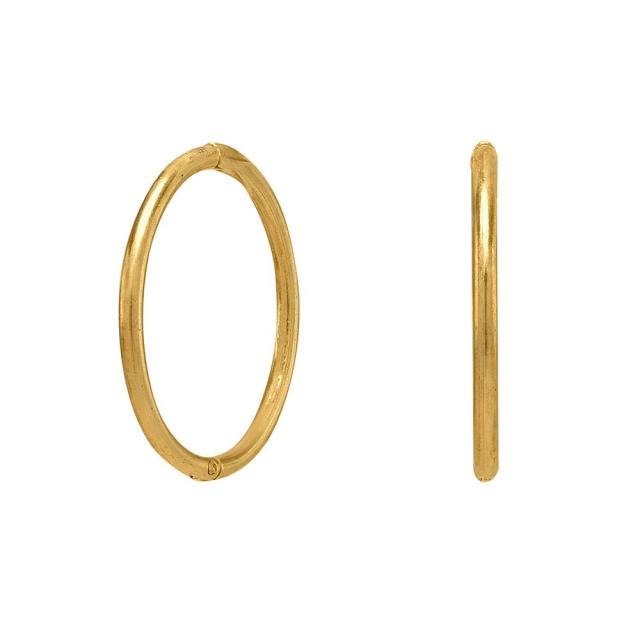 14kt. Guld creol 15mm dia. 1mm tråd - Urma.dk