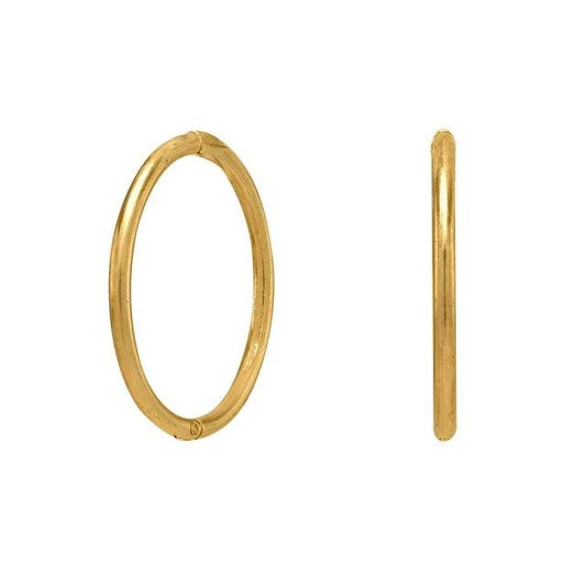 14kt. Guld creol 15mm dia. 1mm tråd - Urma.dk