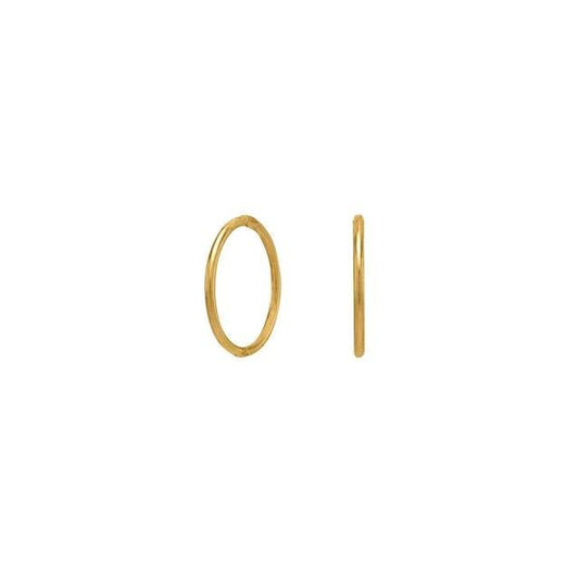14kt. Guld creol 9mm i dia. 1mm tråd - Urma.dk