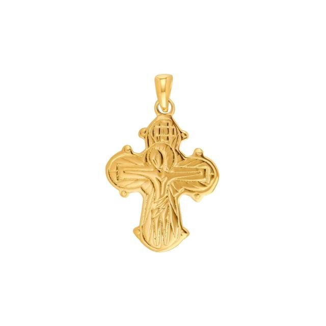 14kt. guld dagmarkors m/fadervor 21mm - Urma.dk