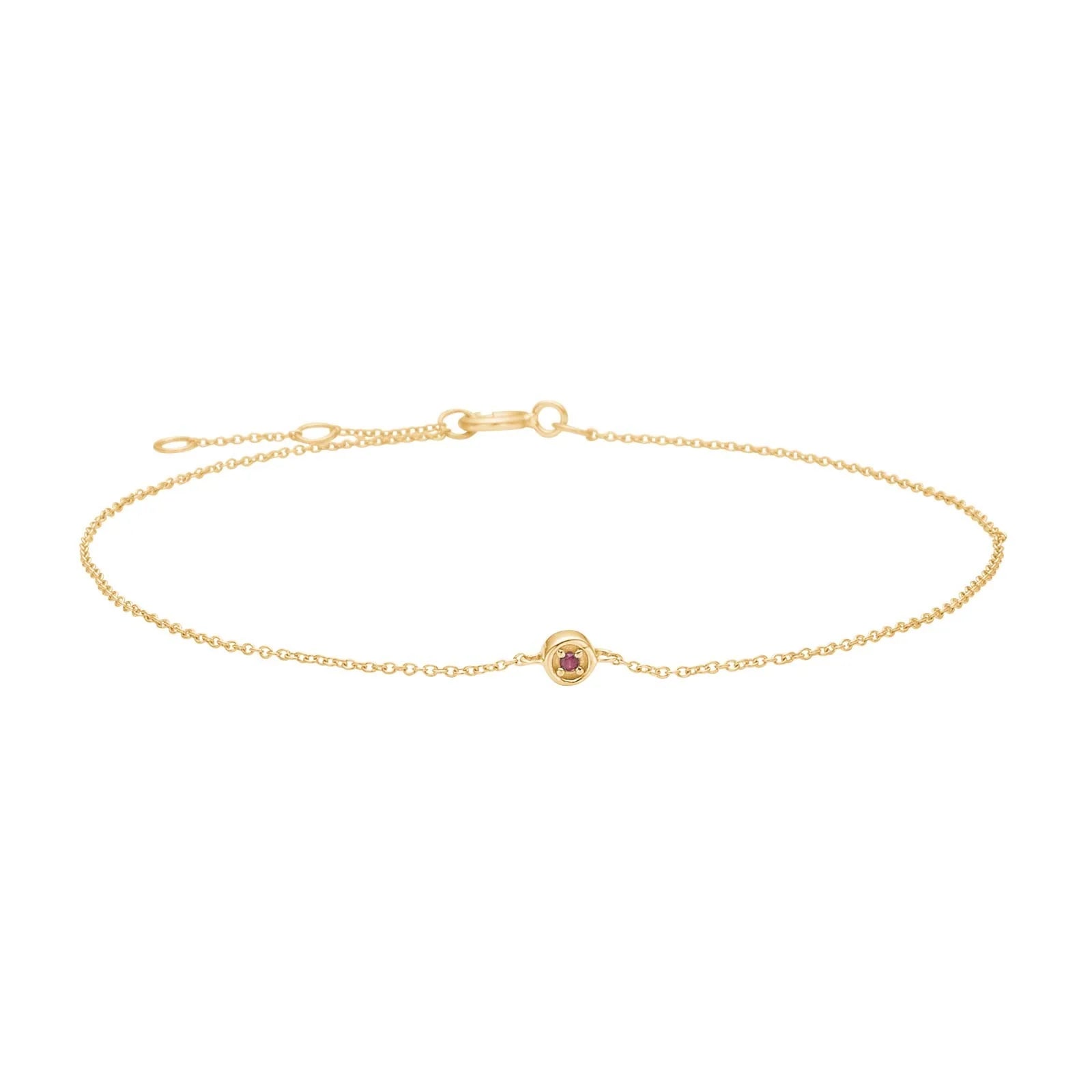 14kt. guldarmbånd m. 0,007ct rubin - Urma.dk