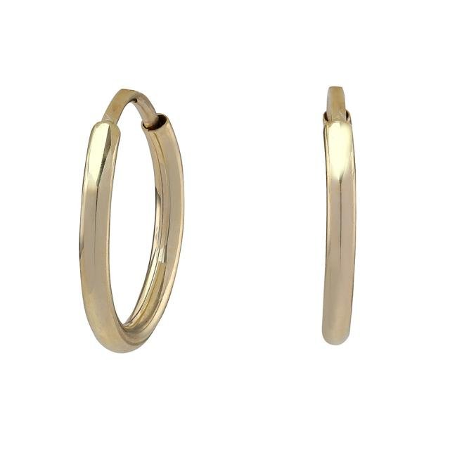 14kt. guldcreoler 12mm - Urma.dk