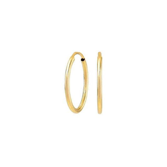 14kt. guldcreoler 17mm - Urma.dk