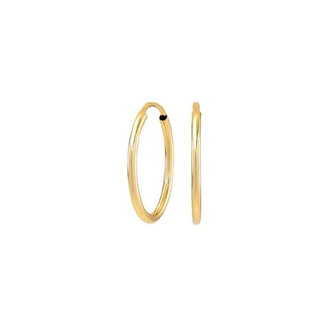 14kt. guldcreoler 17mm - Urma.dk