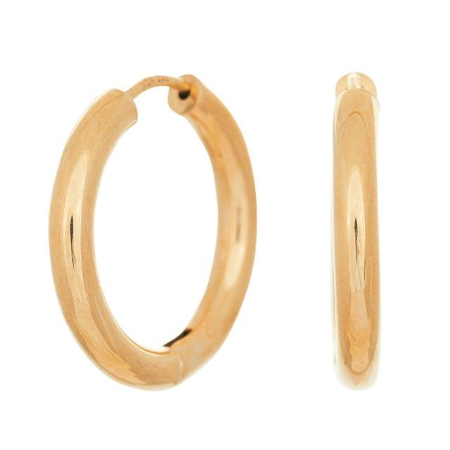 14kt. guldcreoler 20 mm - Urma.dk