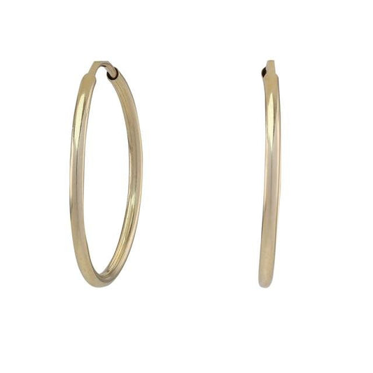 14kt. guldcreoler 23mm - Urma.dk