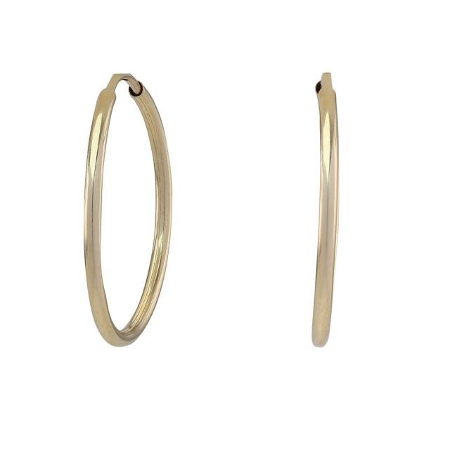 14kt. guldcreoler 23mm - Urma.dk