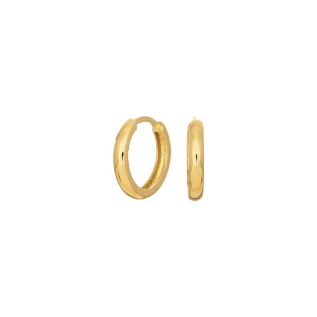 14kt. guldcreoler 2x12mm - Urma.dk