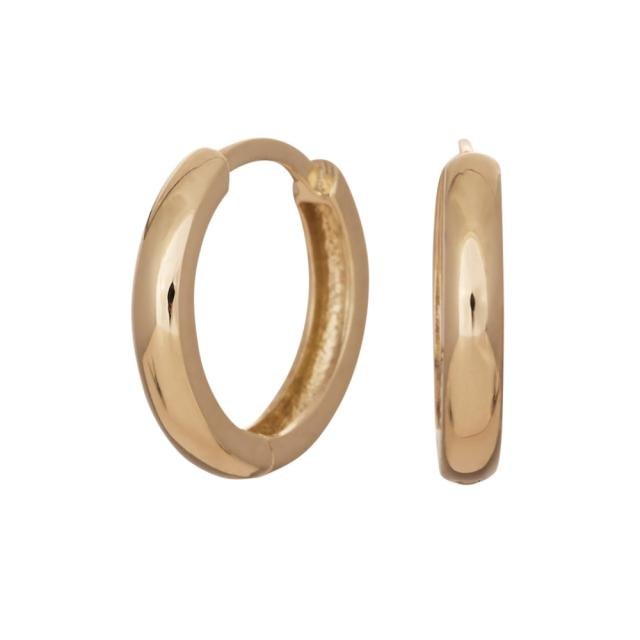 14kt. guldcreoler 2x14mm - Urma.dk