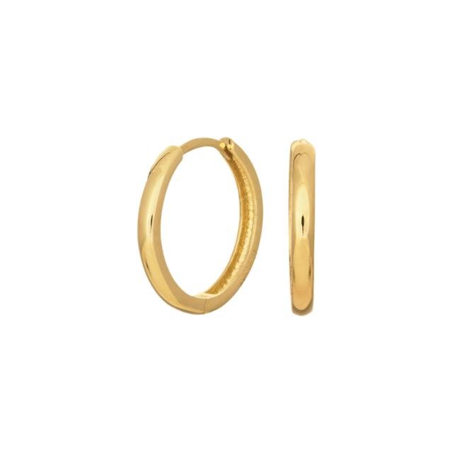 14kt. guldcreoler 2x16mm - Urma.dk