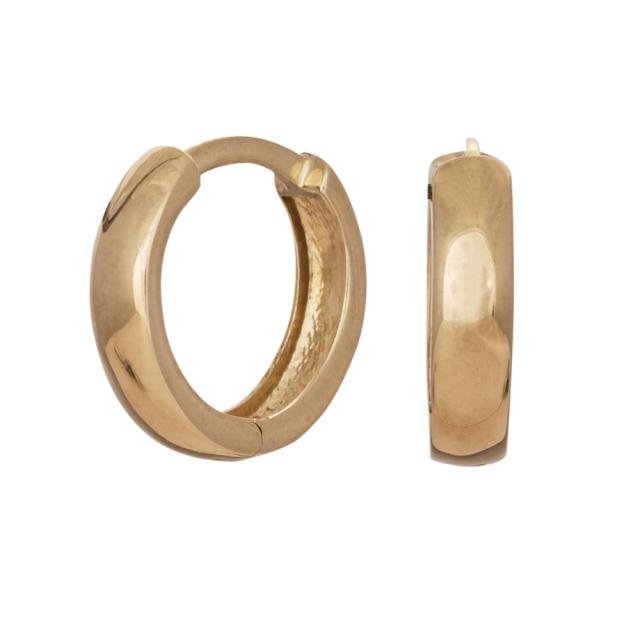 14kt. guldcreoler 3x12mm - Urma.dk
