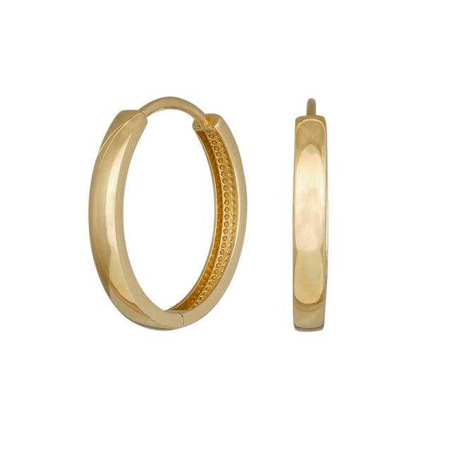 14kt. guldcreoler 3x20mm - Urma.dk