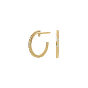 14kt. guldcreoler m/dia. 0.02ct W/PI - Urma.dk