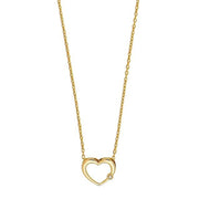 14kt. guldhjerte m/dia. 0.010ct W/SI inkl. forg. - Urma.dk