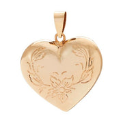 14kt. guldhjerte m/gravering 18mm - Urma.dk