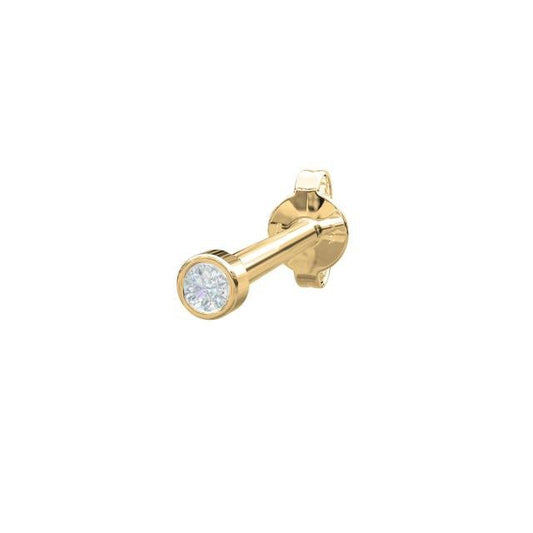 14kt. guldørestik m/1 dia 0,014ct 1,5mm PIERCE52 1 - Urma.dk