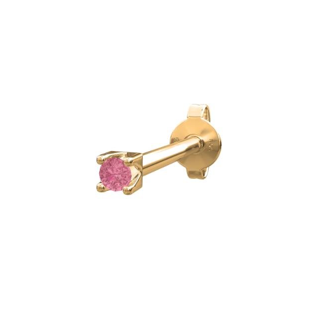 14kt. guldørestik pink topaz PIERCE52 1stk - Urma.dk