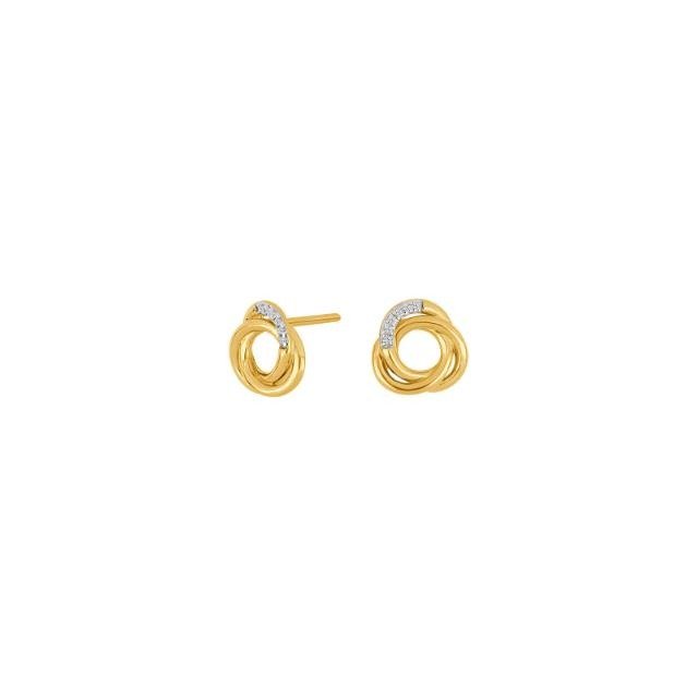 14kt. guldørestikker m. 0,02ct TW/SI - Urma.dk