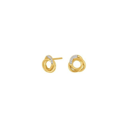 14kt. guldørestikker m. 0,02ct TW/SI - Urma.dk