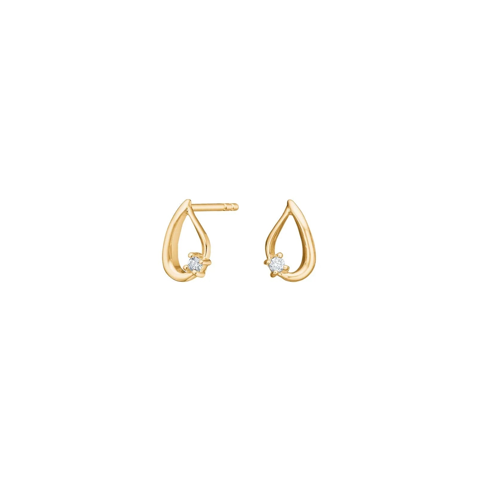 14kt. guldørestikker m. 0,044ct W/SI - Urma.dk