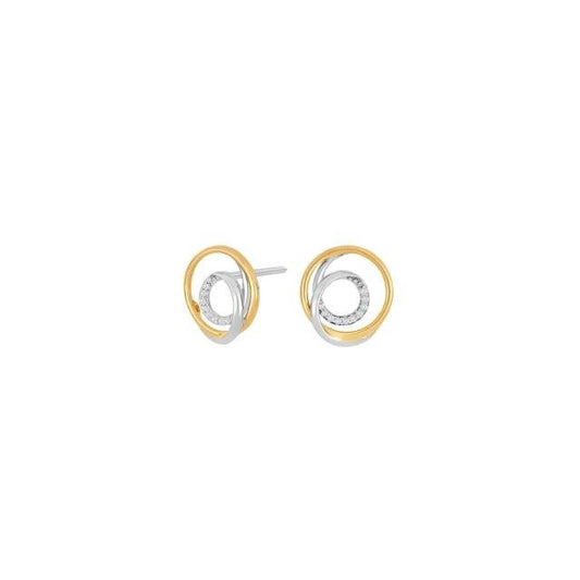 14kt. guldørestikker m. 0,04ct TW/SI - Urma.dk