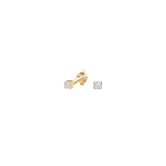 14kt. guldørestikker m/1 dia 0,004ct 1,5mm - Urma.dk