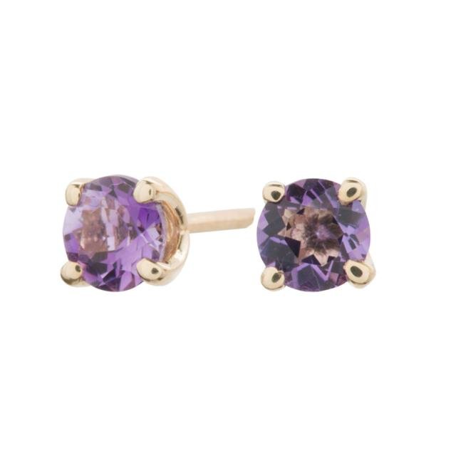 14kt. guldørestikker m/ametyst - Urma.dk