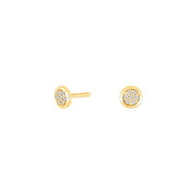 14kt. guldørestikker pave m/dia. 0.045ct W/SI - Urma.dk