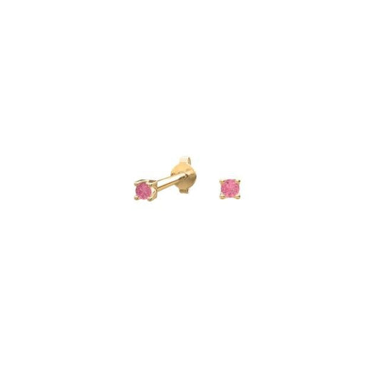 14kt. guldørestikker pink topaz - Urma.dk