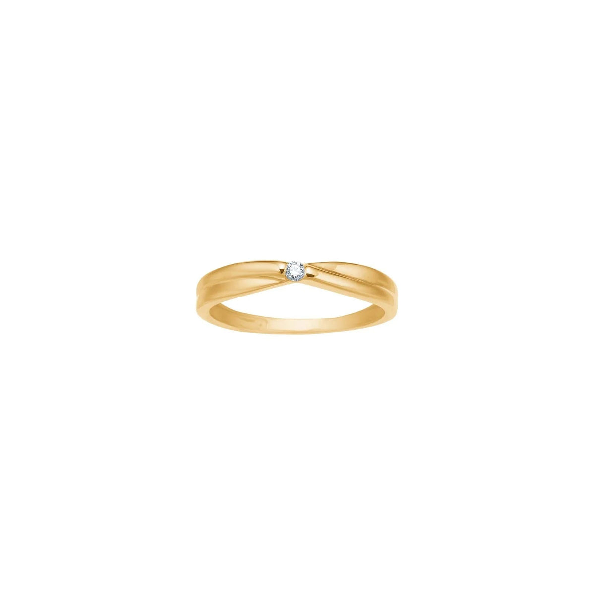 14kt. guldring m. 0,03ct W/SI - Urma.dk