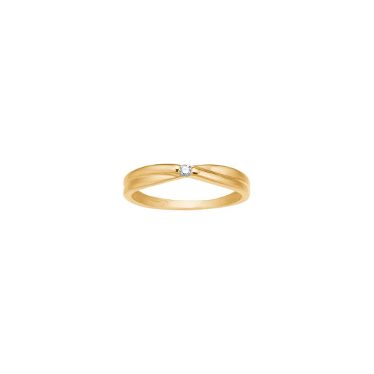 14kt. guldring m. 0,03ct W/SI - Urma.dk