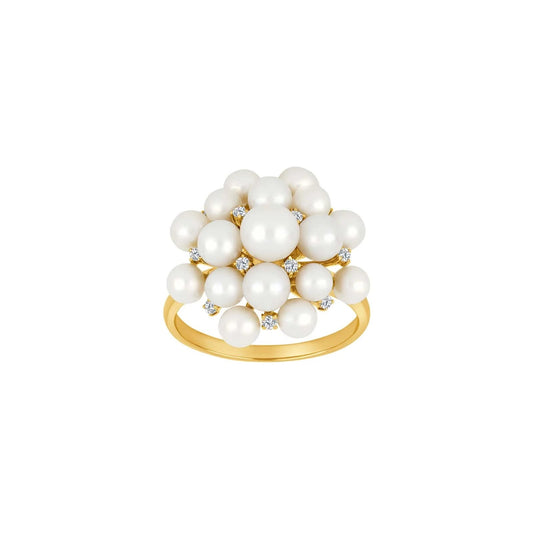 14kt. guldring m. 0,11ct TW/SI og fvkp - Urma.dk